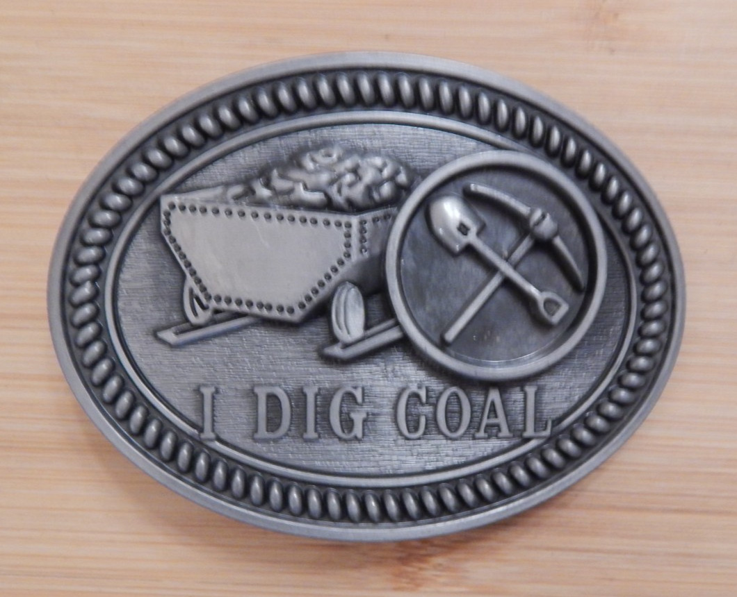 ⛏ NEW!! Coal Miners I DIG COAL Tradesman Occupational Belt Buckle