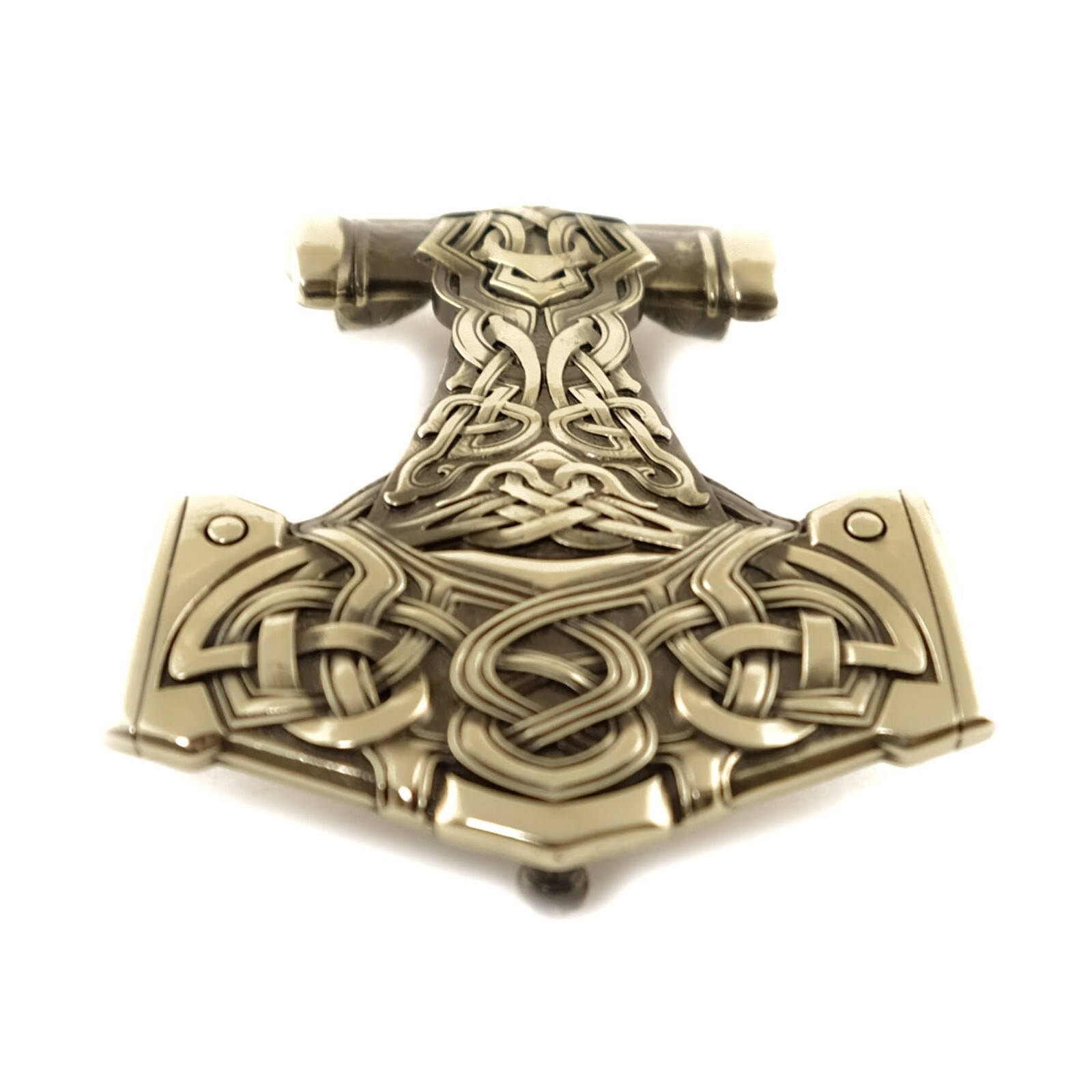 Thor&rsquo;s Hammer German silver belt buckle, Scandinavian Viking Mjolnir belt buckle
