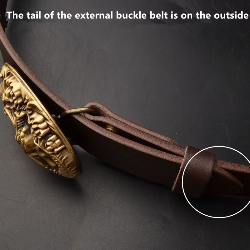 Yuhua Dragon Belt Head Brass Belt Buckle Head Men&rsquo;s Outer Wear Smooth Buckle