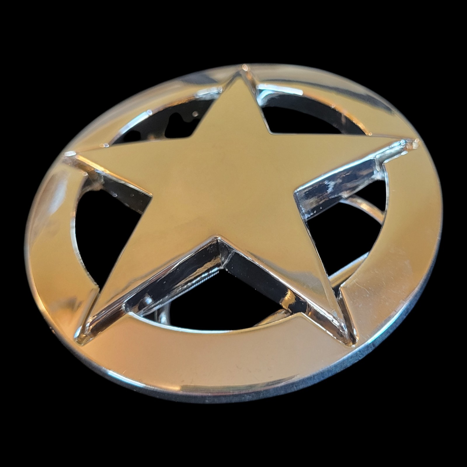 Marshall Law Texas Star Belt Buckle Metal Cowboy Western Biker