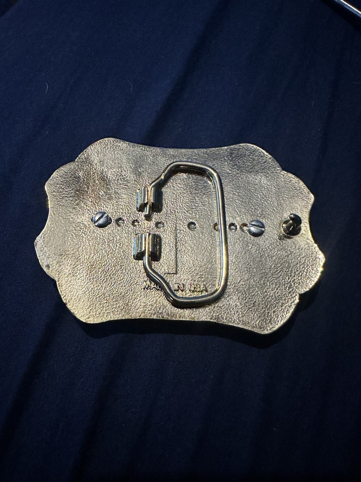 Silver/Gold Tone Men’s Metal Frame Belt Buckle, 1898 Morgan Dollar Coin, Floral