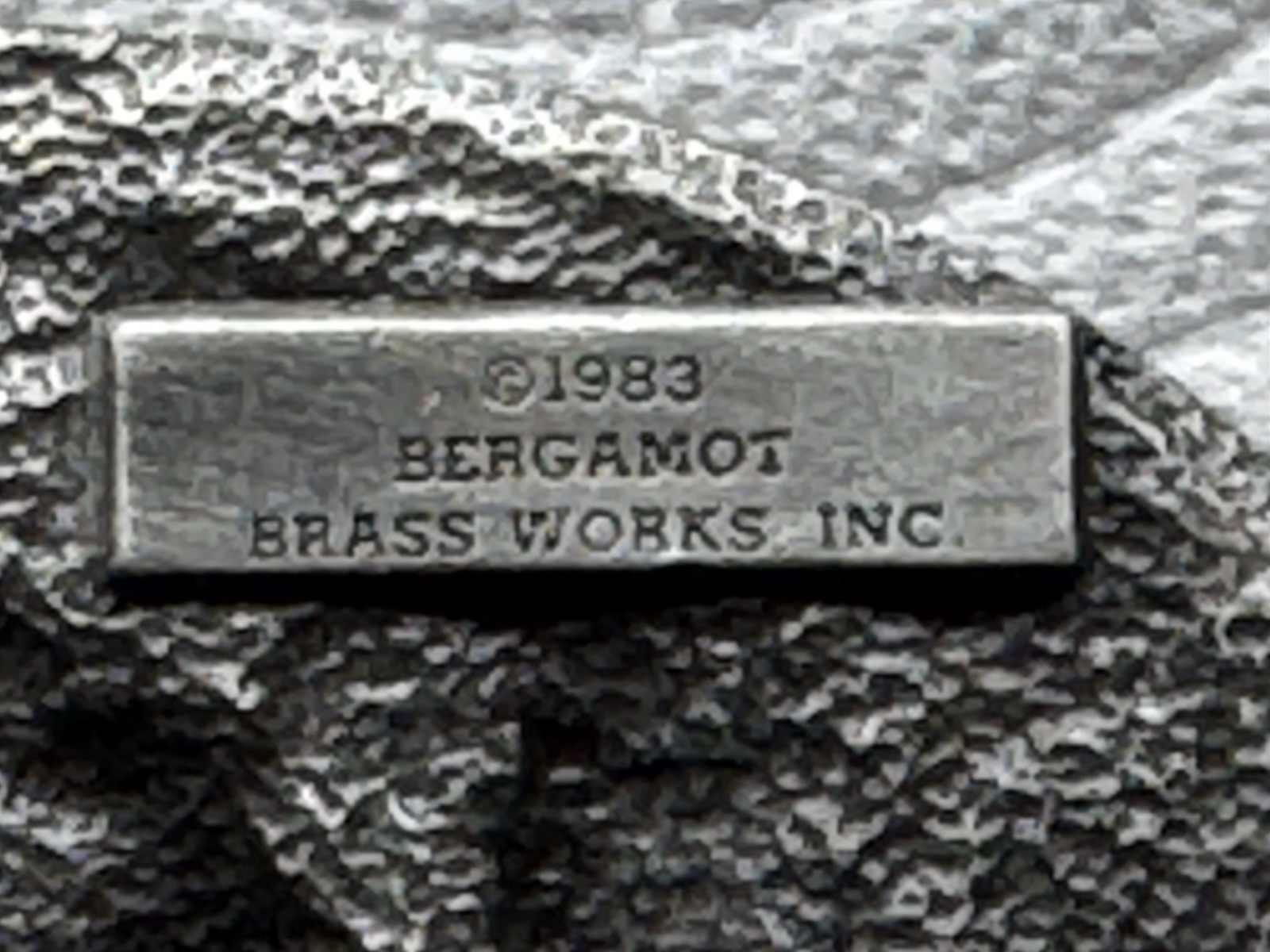 Vintage 1983 Bergamot Brass Works Three Horses Belt Buckle Country K-146
