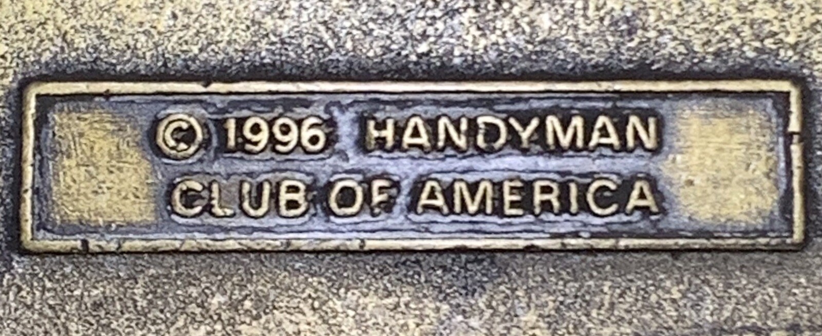 HANDYMAN CLUB OF AMERICA 1996 Bronze Belt Buckle