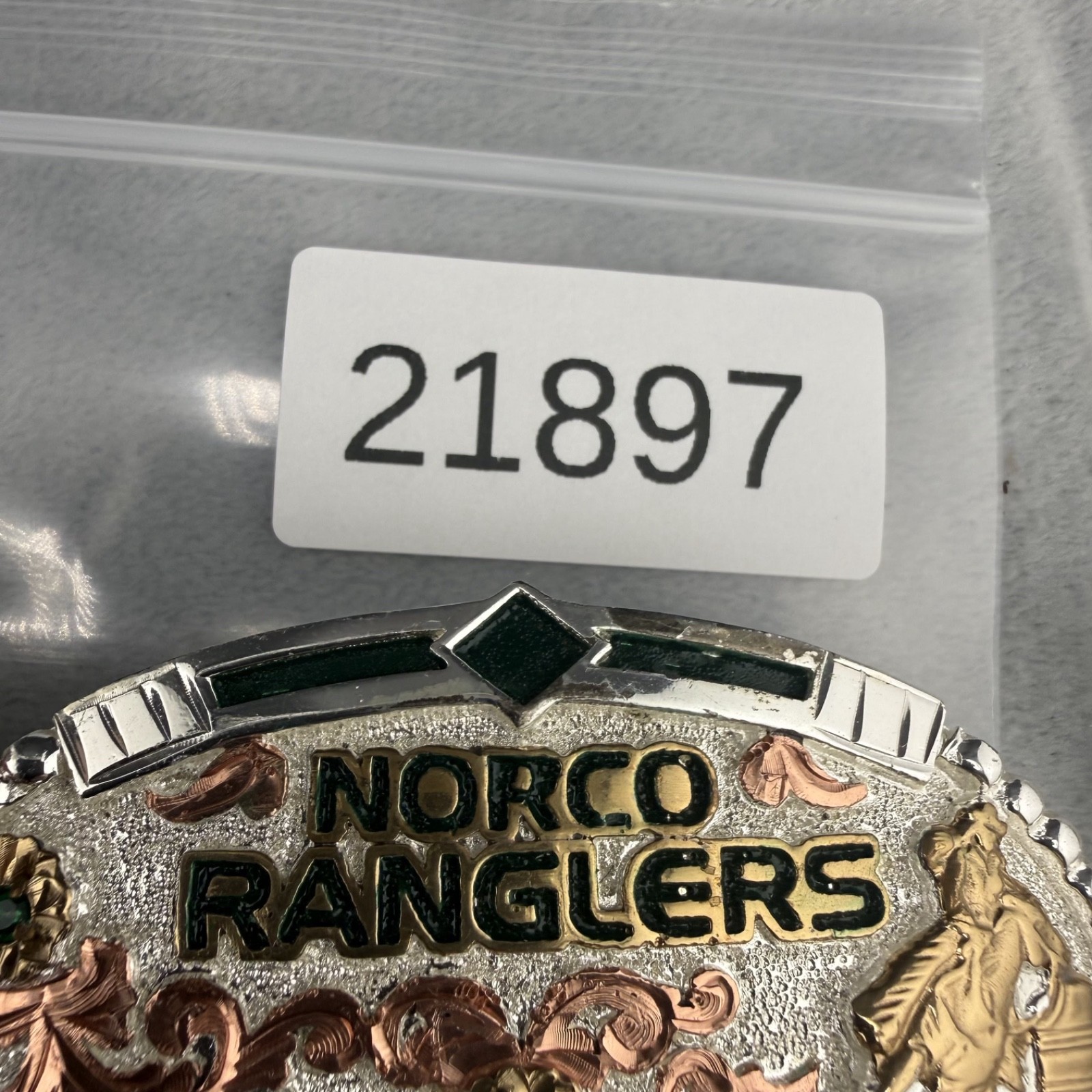 Vintage Western Buckle Norco Rangers Headline 2015 Signed Dale Chavez