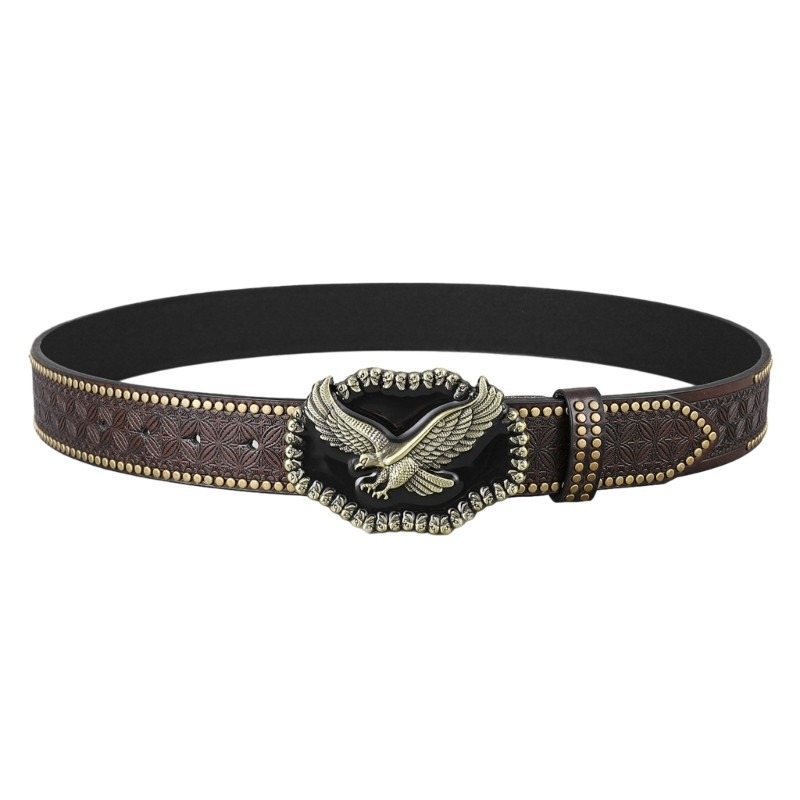 Women Men Belt Casual PU Leathers Adjustable Belt Waistband Western Cowboy Belt
