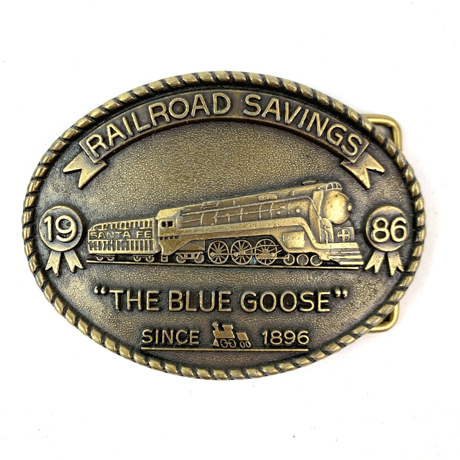 Railroad Savings The Blue Goose Since 1896 Metal Collector&rsquo;s Belt Buckle