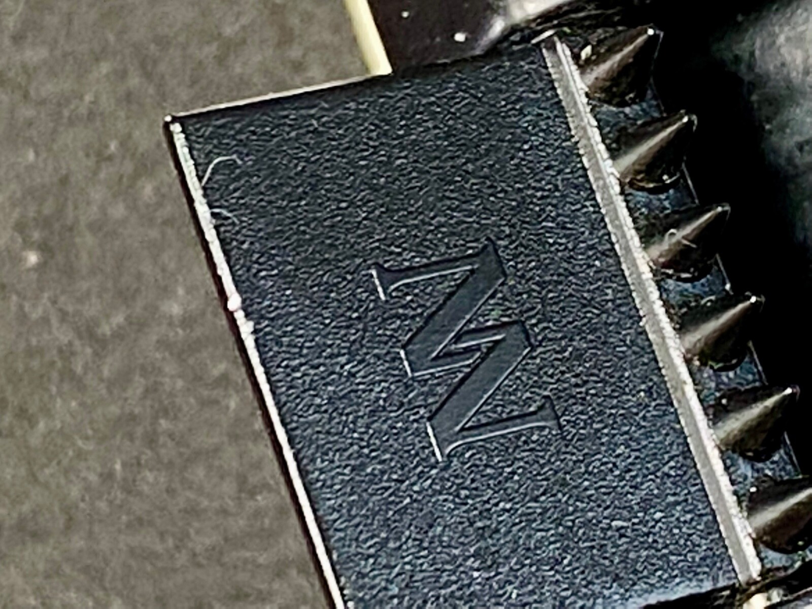 Star Military? Black And Silver Color Vintage Belt Buckle Marked NN