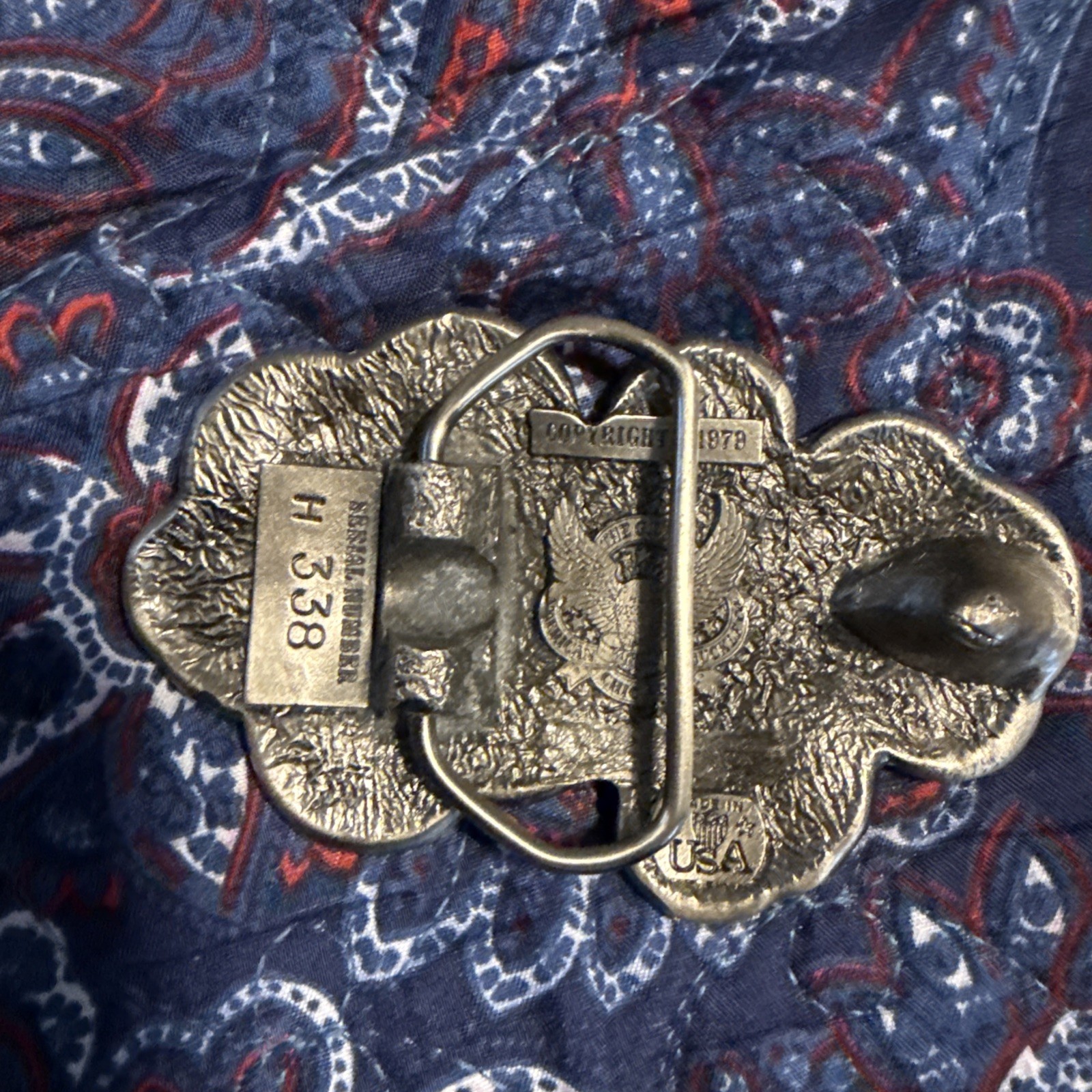 Vintage Coin Belt Buckle 1970s USA Made Novelty Statement Piece