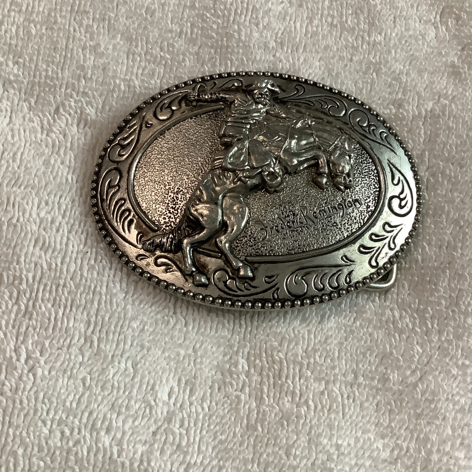 The Broncho Buster Belt Buckle Frederic Remington Art Museum Bronco Collectible