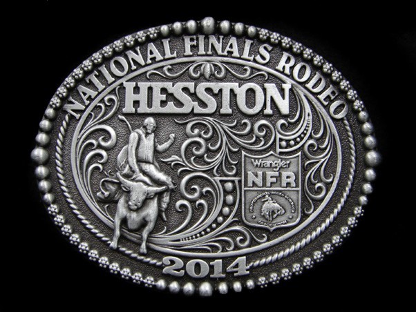 RK03101 REALLY NICE 2014 **NATIONAL FINALS RODEO** HESSTON YOUTH BELT BUCKLE