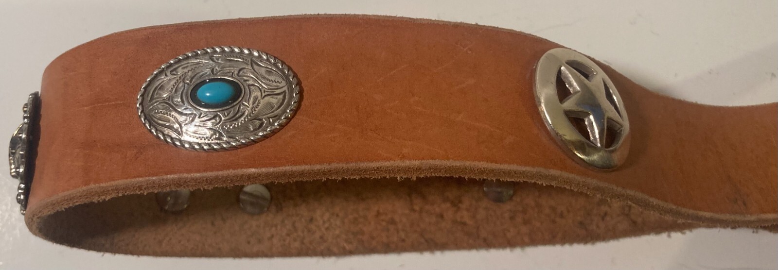 Vintage Leather Belt Buckle, and Belt, Texas, Brown Leather, Nice, Unique