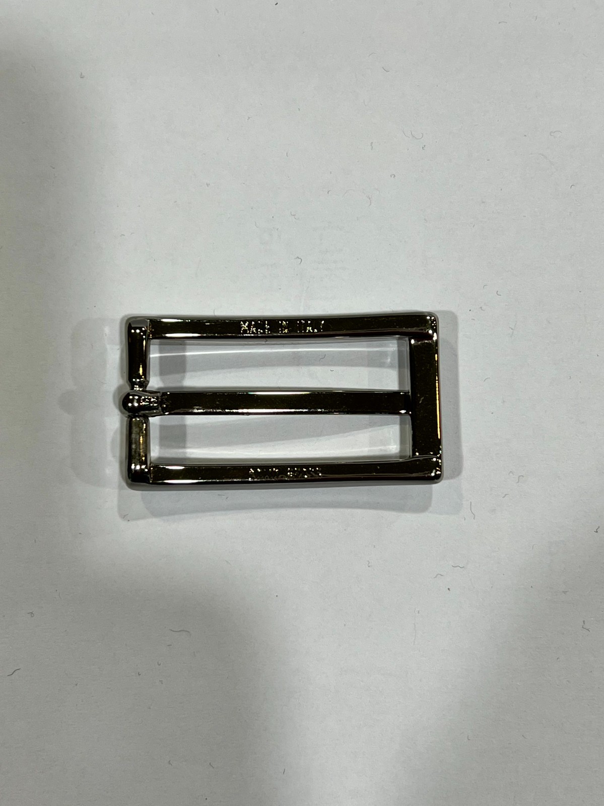 Solid Brass Satin Nickel Belt Buckle Made in Italy Fits 0.79&Prime; Belt Strap