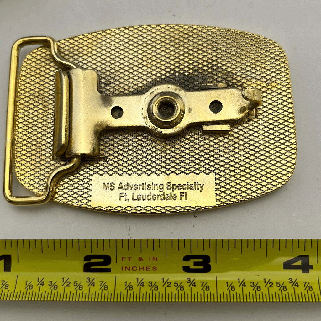 Men&rsquo;s Goldtone Metal Arrow Emblem Rectangular Western Belt Buckle