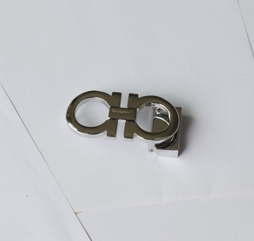 Salvatore Ferragamo Silver Gancini Belt Buckle – Fits Belt Width 1.38&Prime;