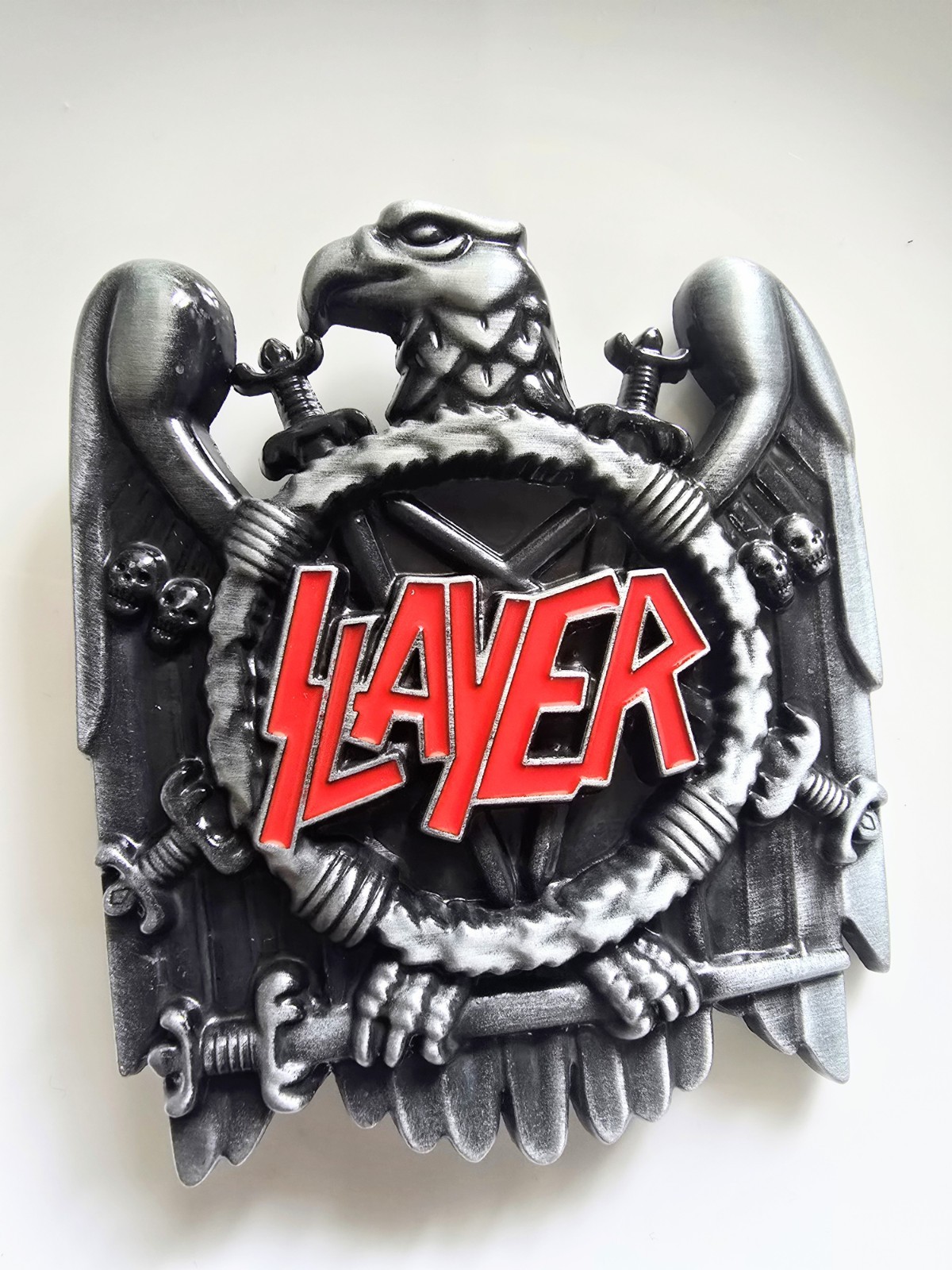 1pce Belt Buckle SLAYER Music Metal 7.5×8.4cm Suit 4cm Belt Width