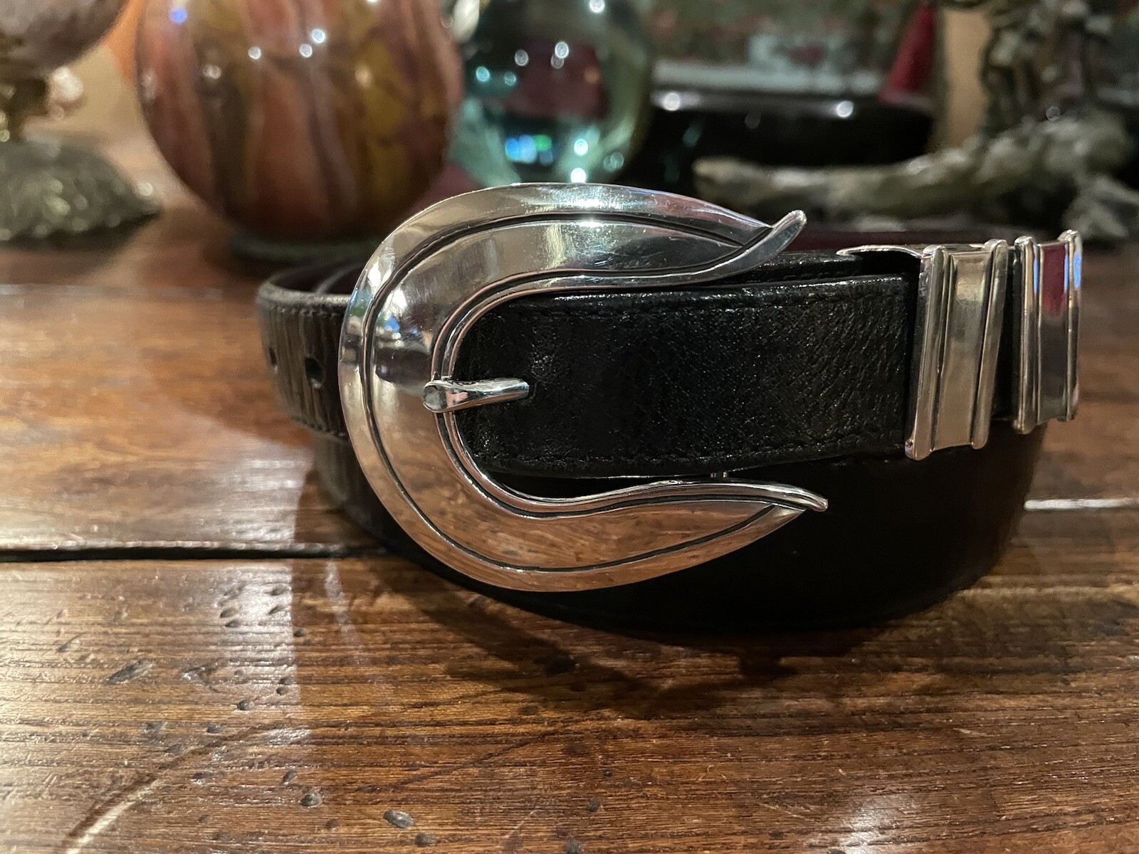 XXL Mexican James Reid Dgn Sterling Silver Belt Buckle 1.25-1”🐂 33-34”