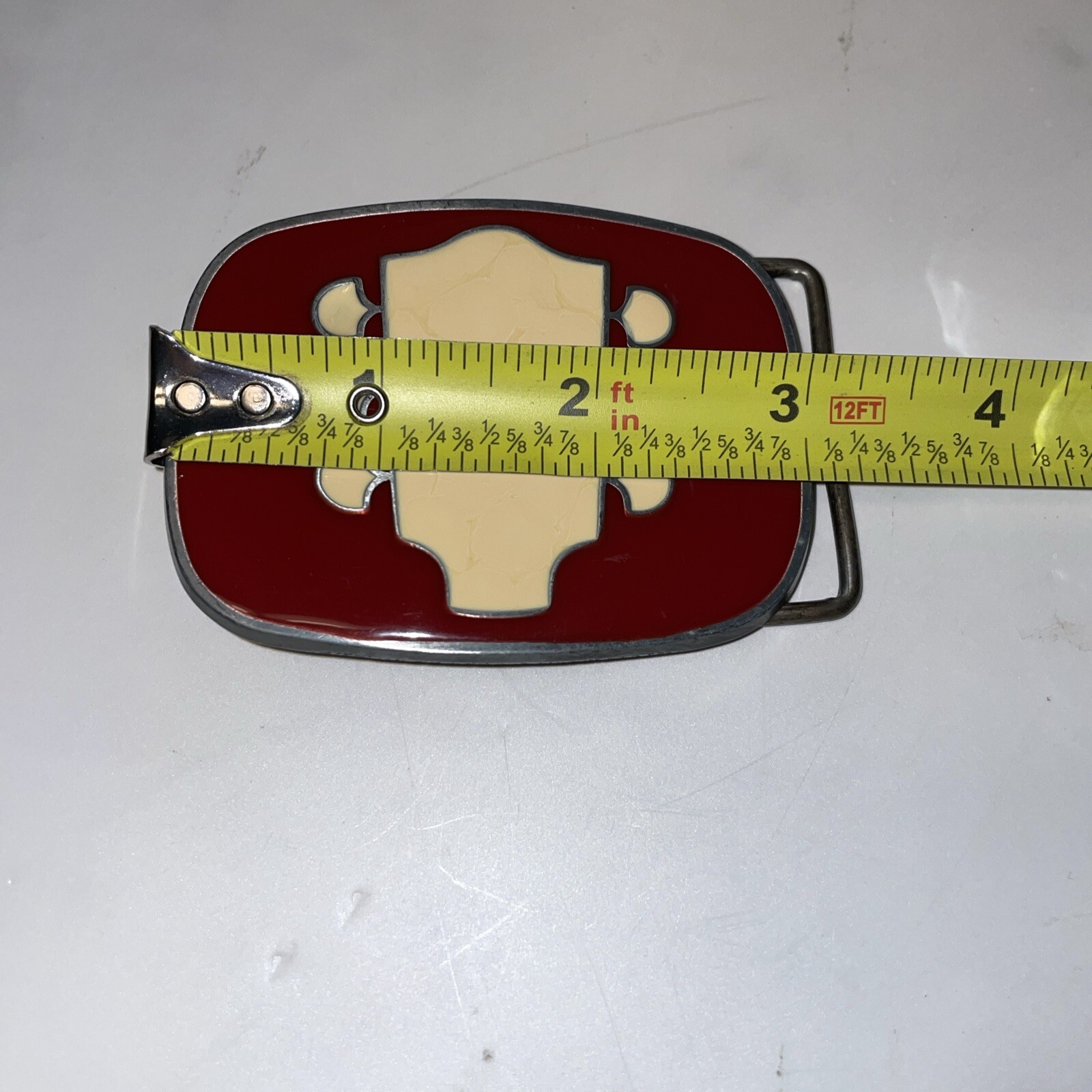 Vtg The Nashville Network TNN Guitar Logo Belt Buckle
