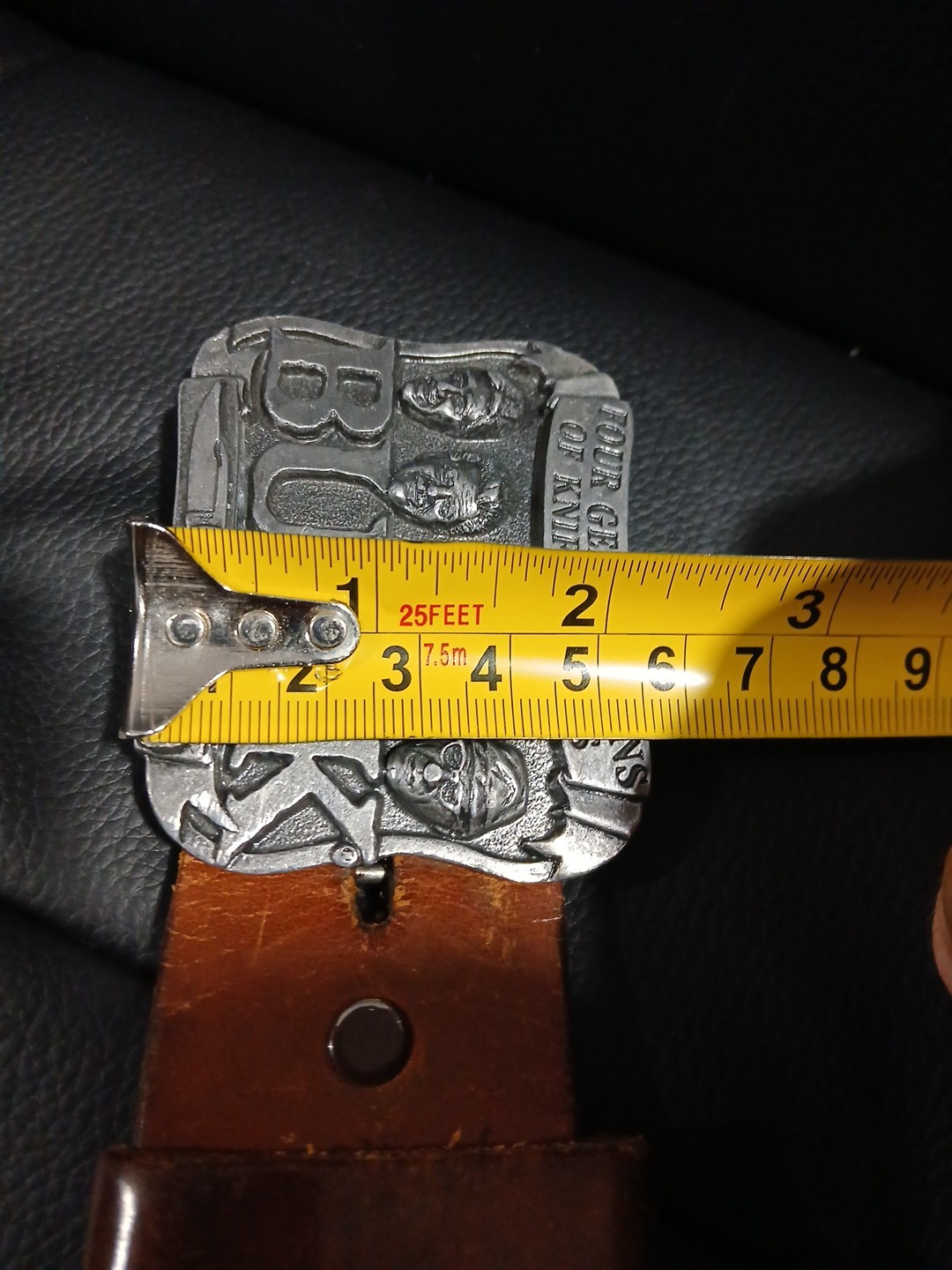 BUCK KNIVES LIMITED EDITION BELT BUCKLE – & Leather Belt VERY HEAVY – GW8