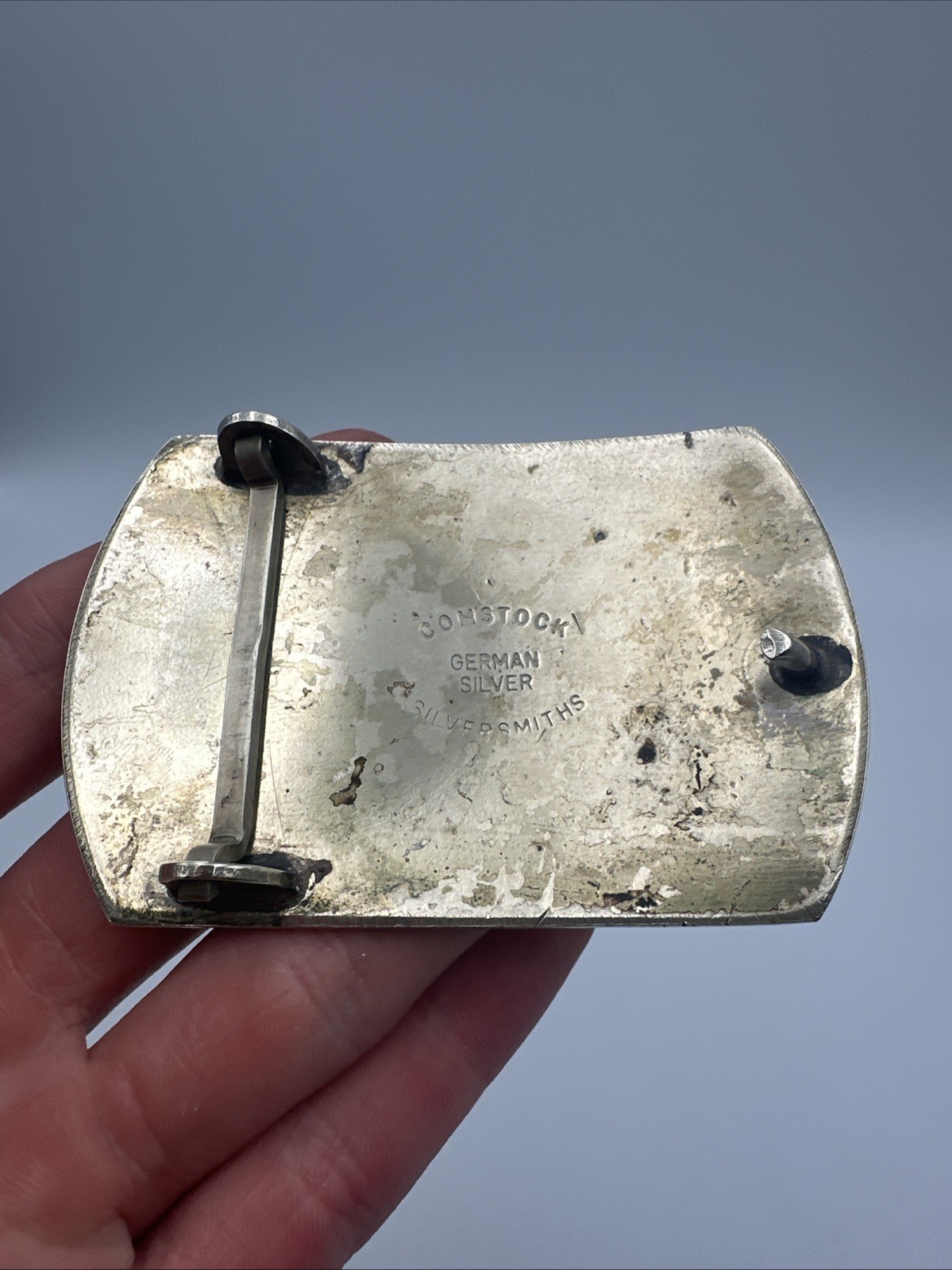 Beautiful Vtg Comstock Morgan Silver Dollar German Silver Buckle Western 108g