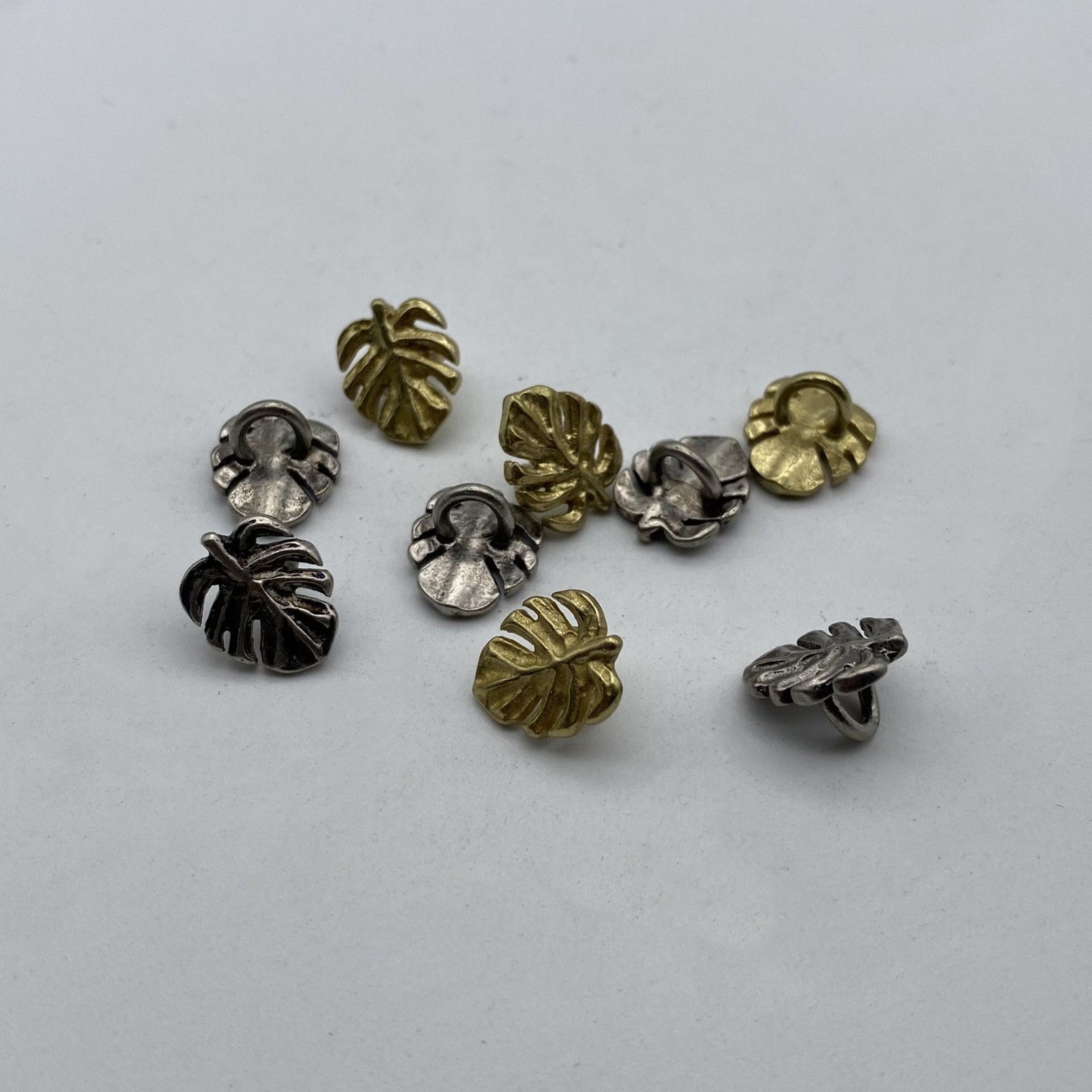 Leaf Design Sewing Button,Clothing Shank Button,Brass Sewing Button lot