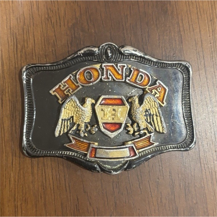 Honda Motorcycle Eagle Logo Metal Belt Buckle Silver/Gold/Red Fits 1.5in