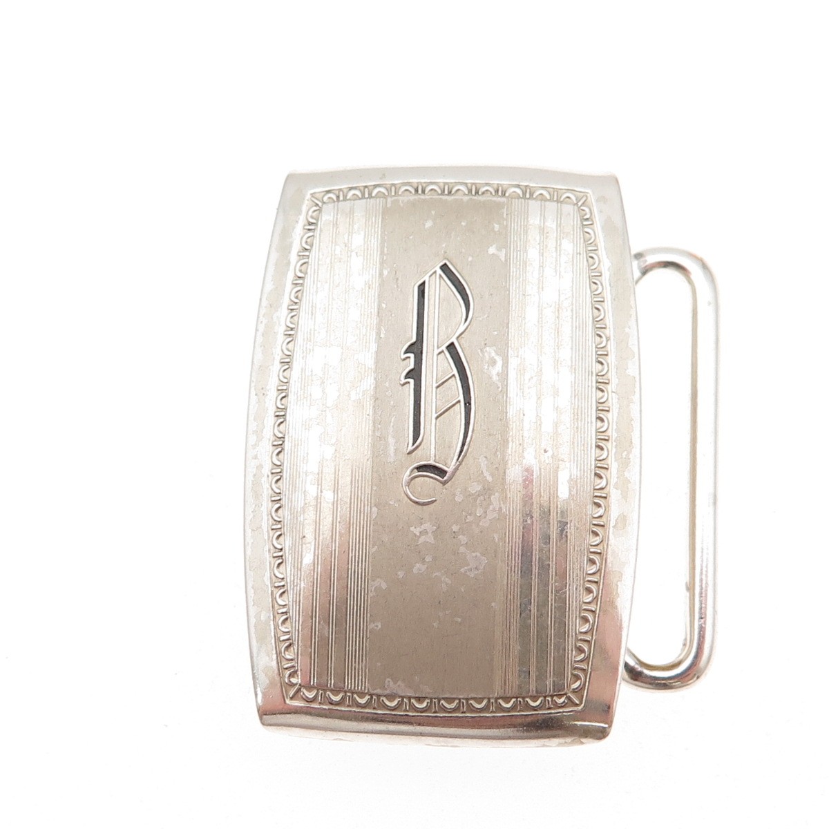 Hickok 925 Sterling Silver Antique Art Deco Letter B Initial Belt Buckle