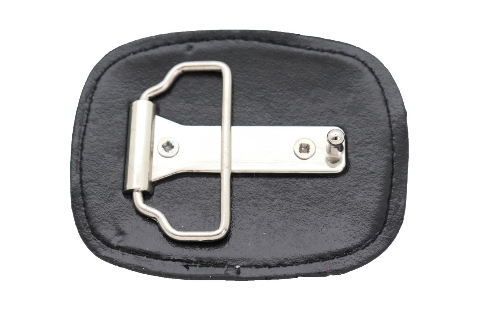 Men Women Belt Buckle Black Faux Leather Religious Cross Western Weekend Style