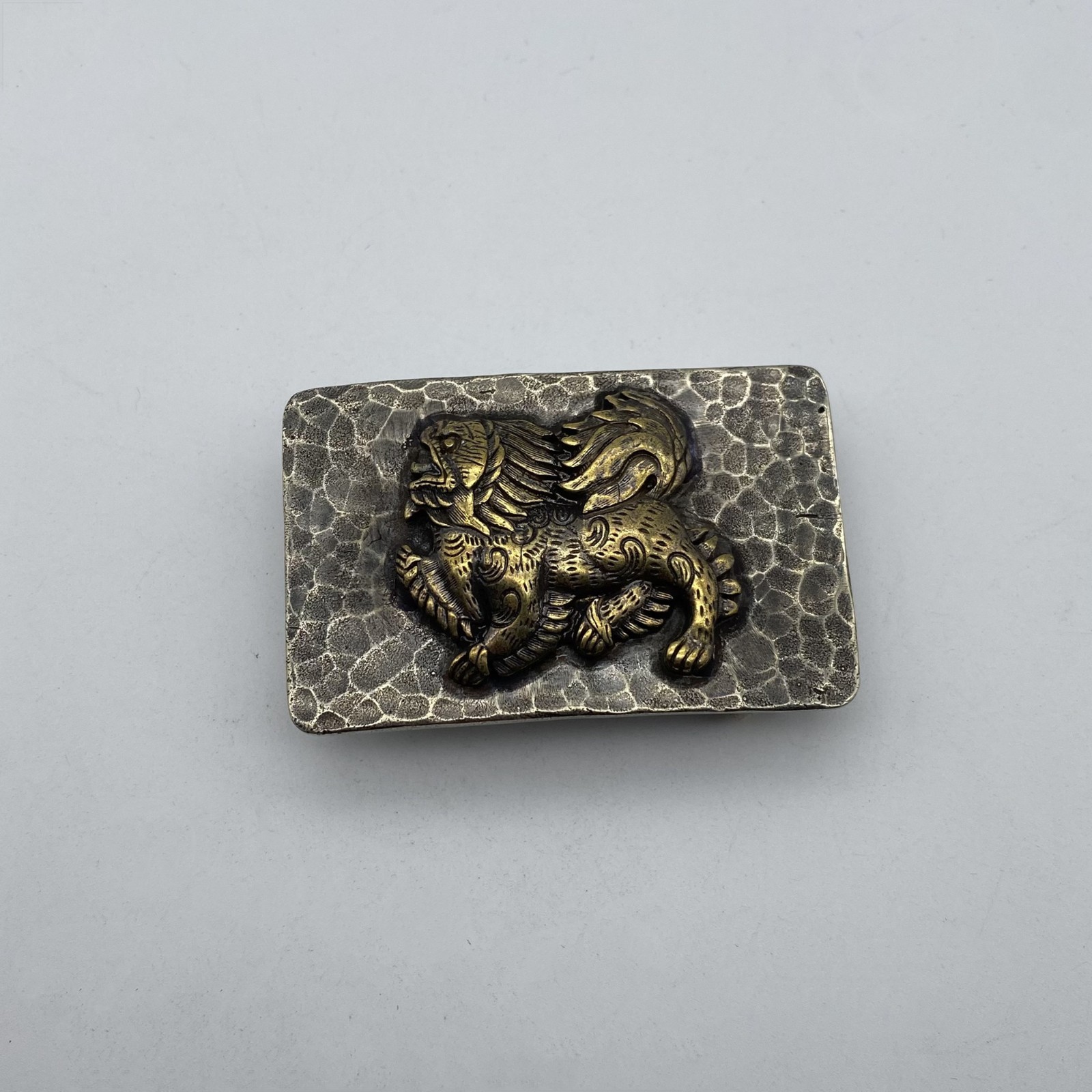 Vintage Old Silver Buckle,Mythology Kirin- Auspicious Beast, Belt Hardwares