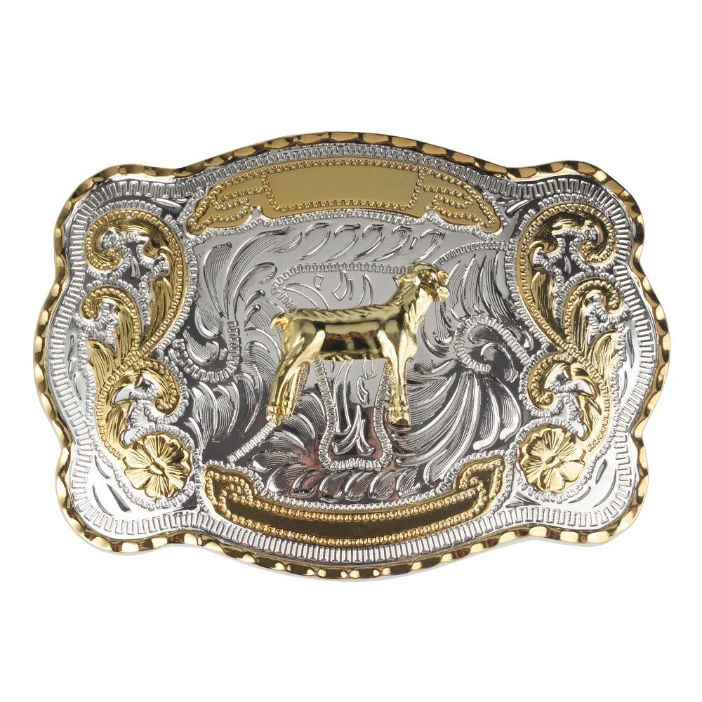 Gold Scorpion Double Color Big Animal Belt Buckle for Man Alloy Cowboy Western