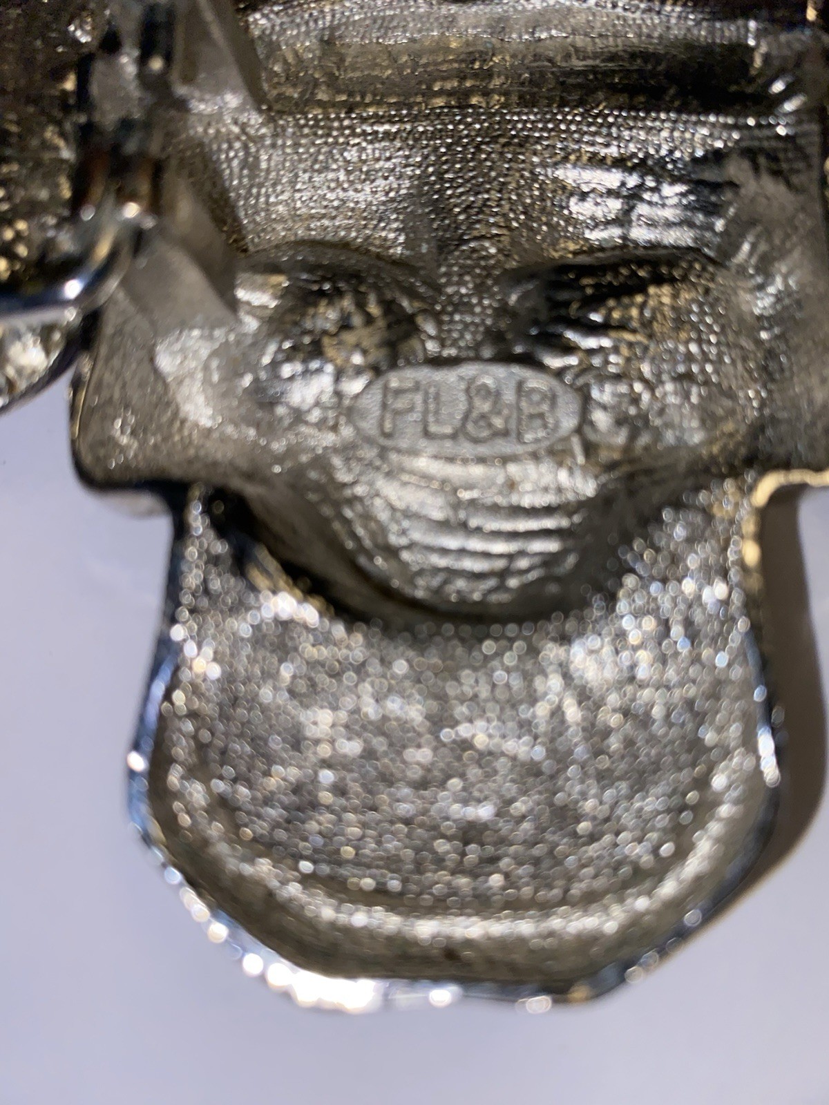 Iced Bling Skull Jester Belt Buckle Rhinestone Encrusted Jester Hat By FL&B.
