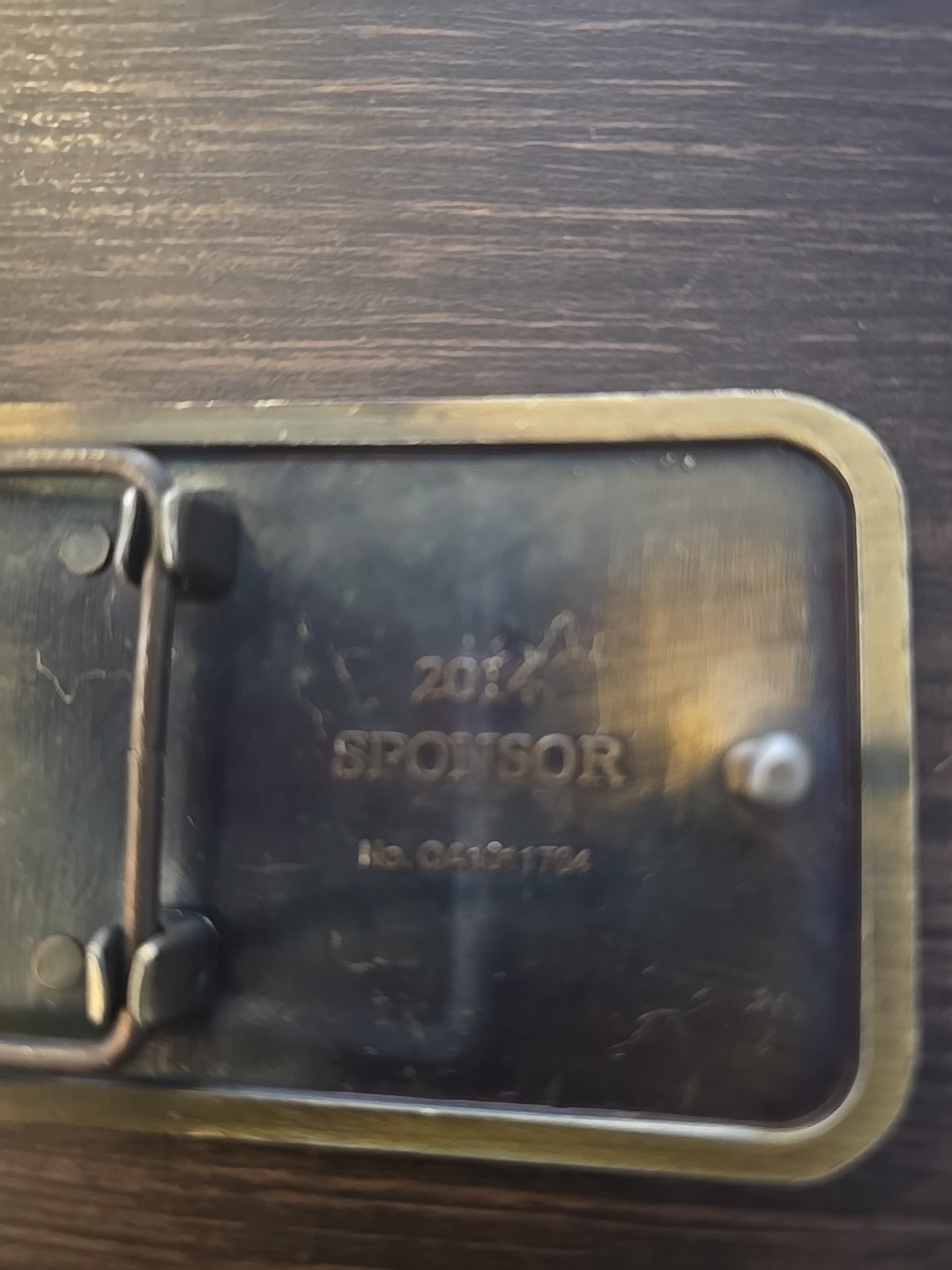 « Freedom Is Not Free » Brass Belt Buckle Eagle Stars 2014 Sponsor USA