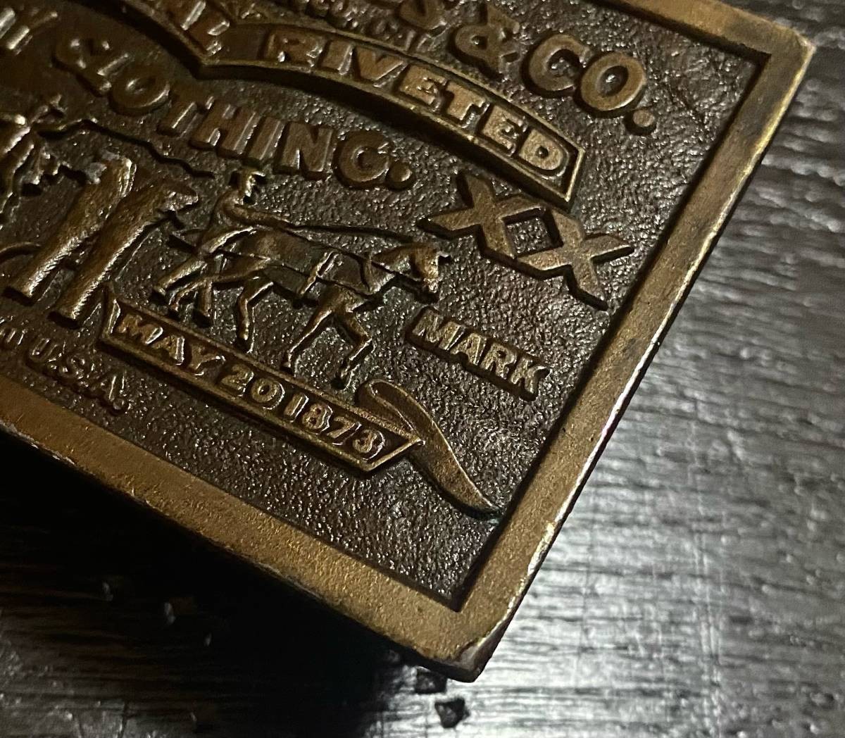 Levi&rsquo;s Belt Buckle LEVI STRAUSS & Co70s 1976 Vintage JAPAN JP