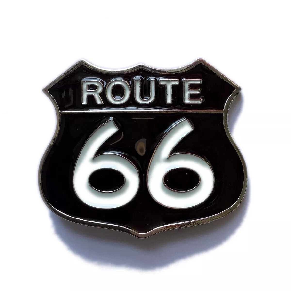 Route 66 Belt Buckle Western Cowboy Native American Motorcyclist (R66-01-B)