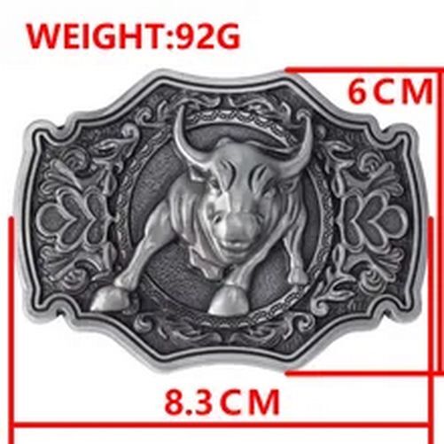 Cartoon Bull Buckle-Handmade Belt Buckles Leather Belts Accessories DIY Waistban