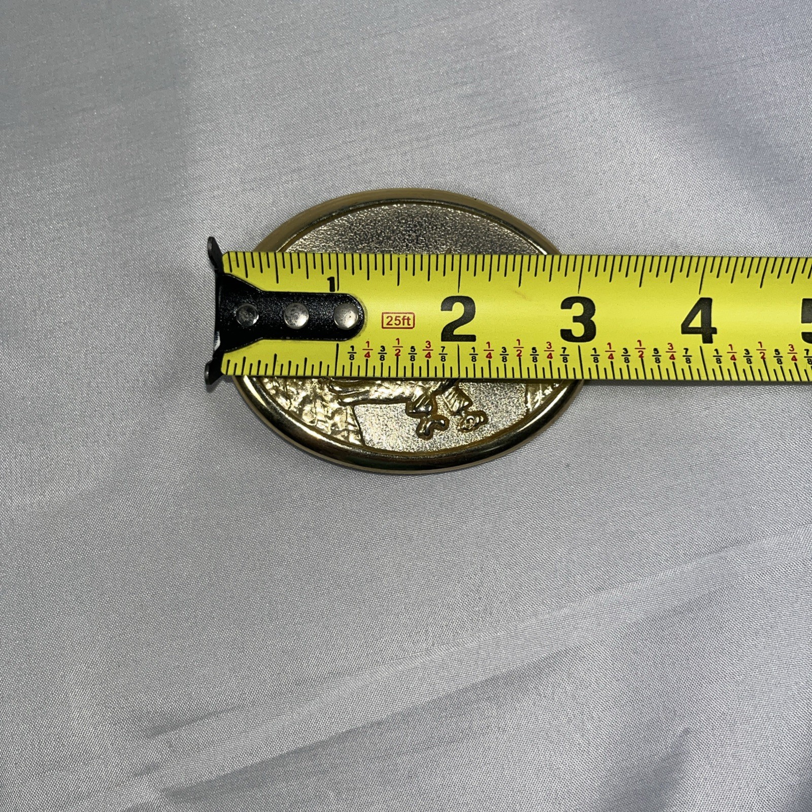 Vintage 80’s gold tone soaring eagle oval cowboy western belt buckle NICE
