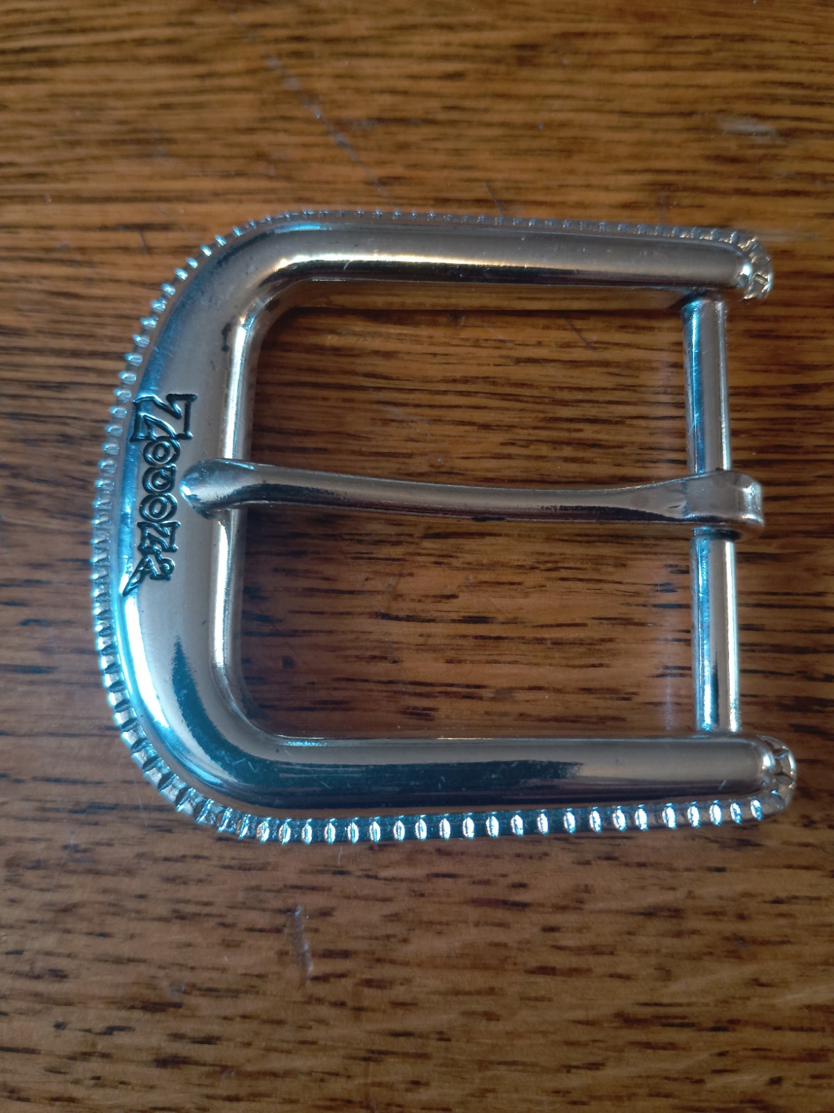 « Nocona Replacement Belt Buckle Silver Tone Rope Edge ».