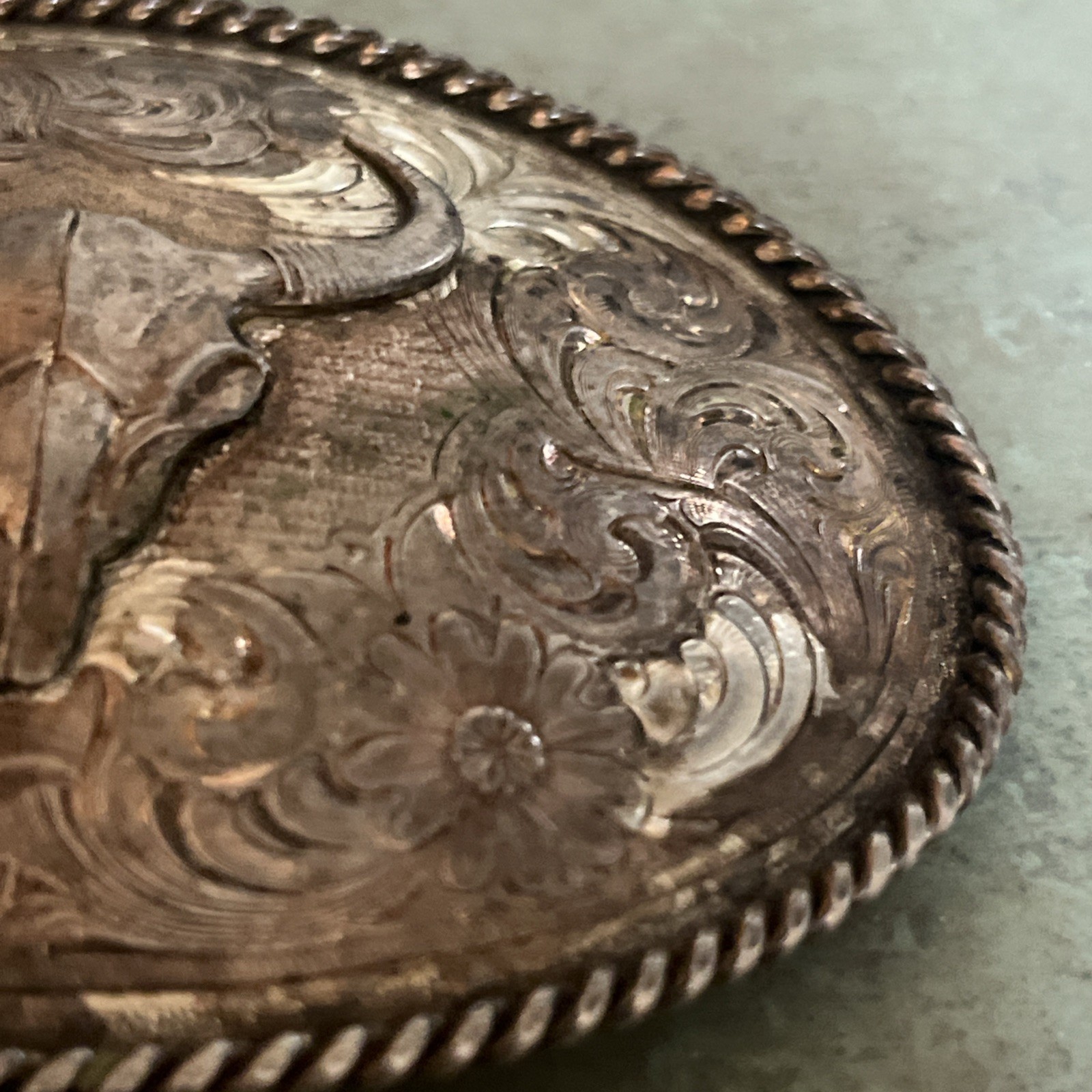Montana Silversmiths Buffalo Bull Skull Belt Buckle Silver Cowboy Western Rodeo