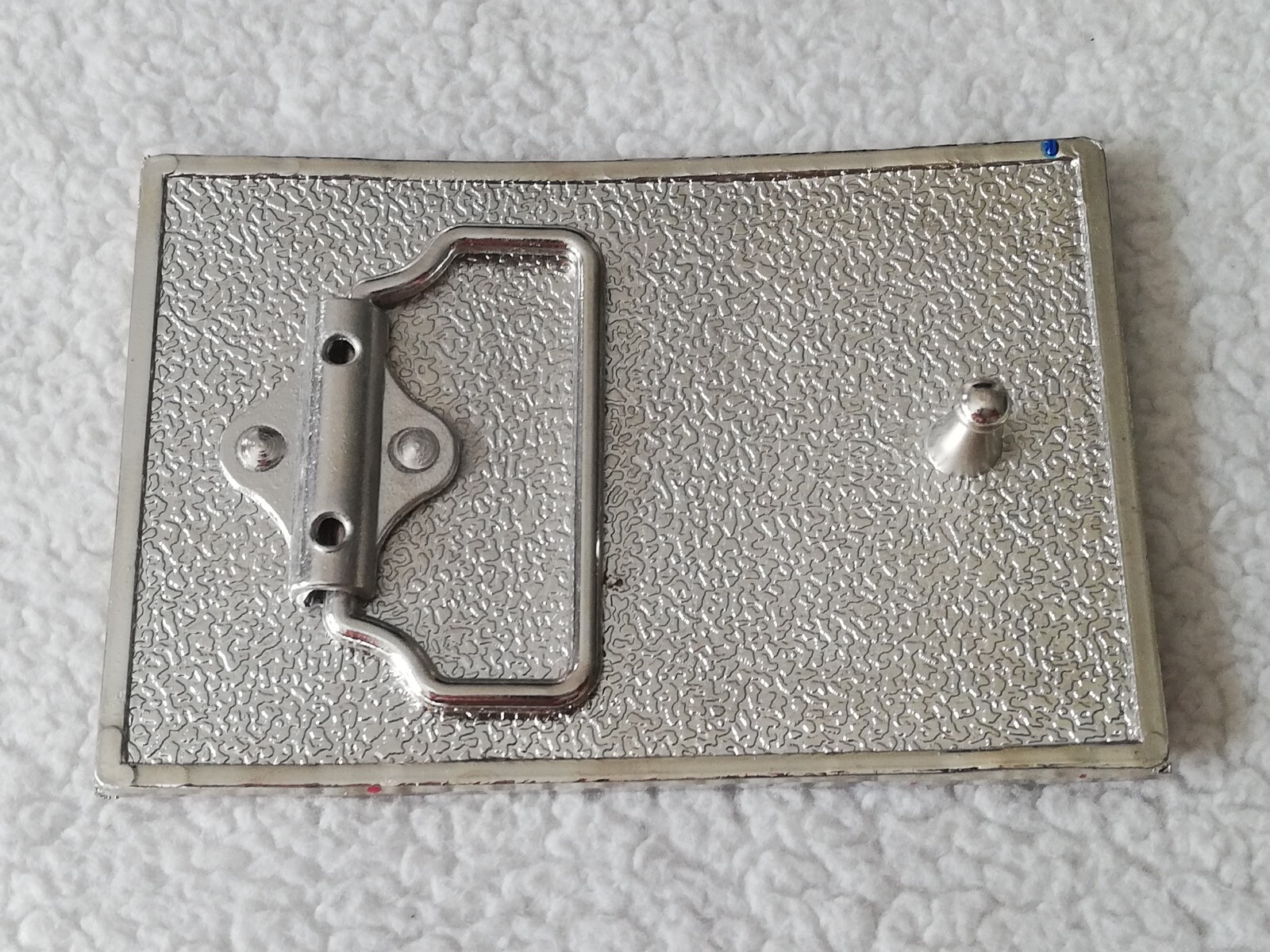 Patriotic American USA Flag Silver Red Metal Belt Buckle Unisex New.