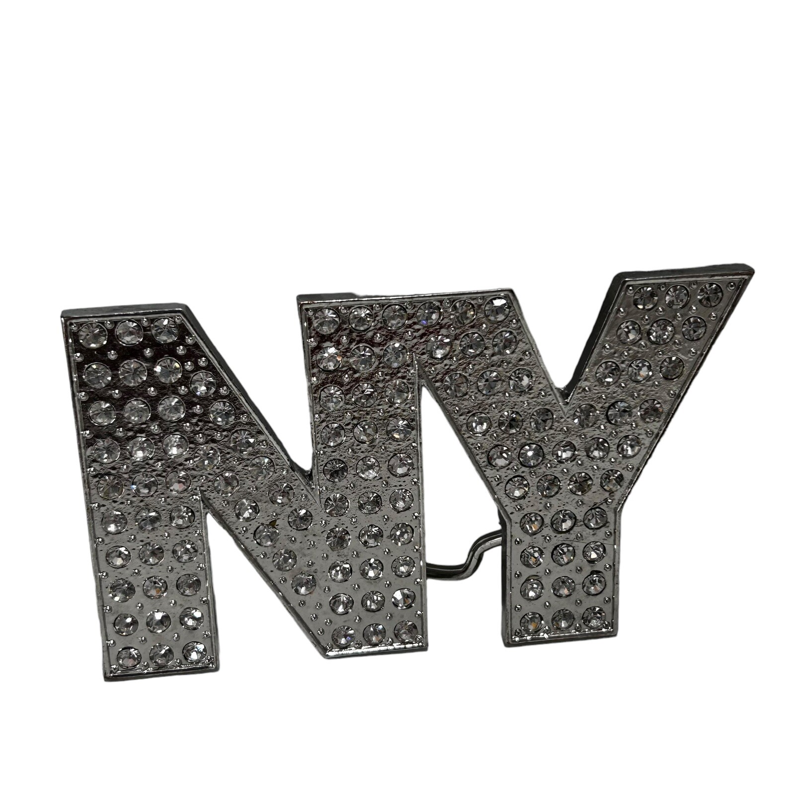 Y2K New York Bedazzled Rhinestone Crystal Belt Buckle Streetwear