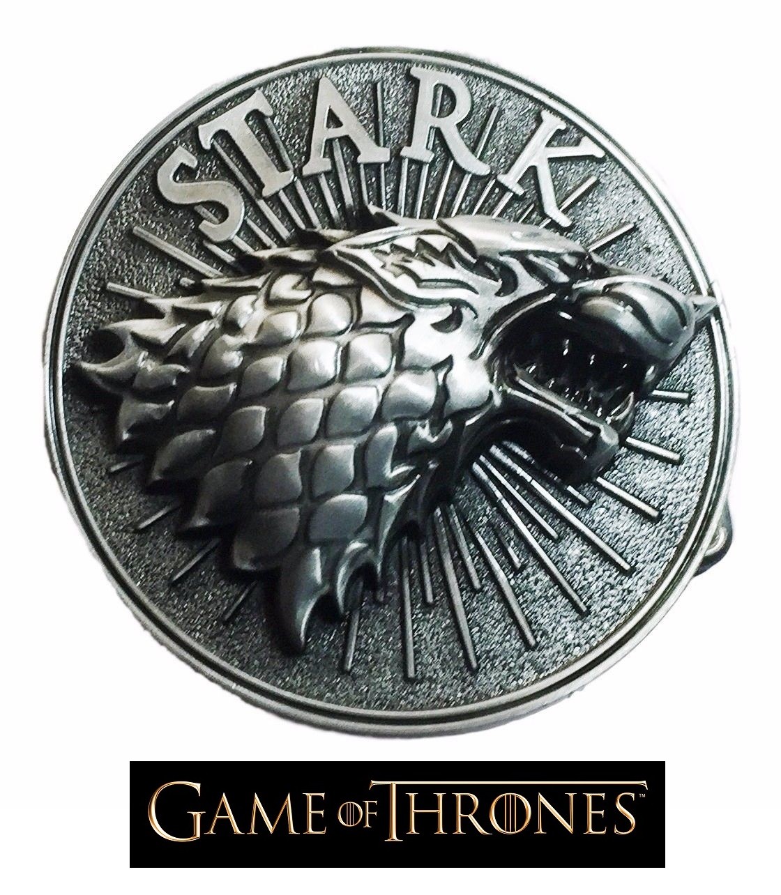 Game of thrones Stark Wolf Belt Buckle Antique silver color cosplay US Seller