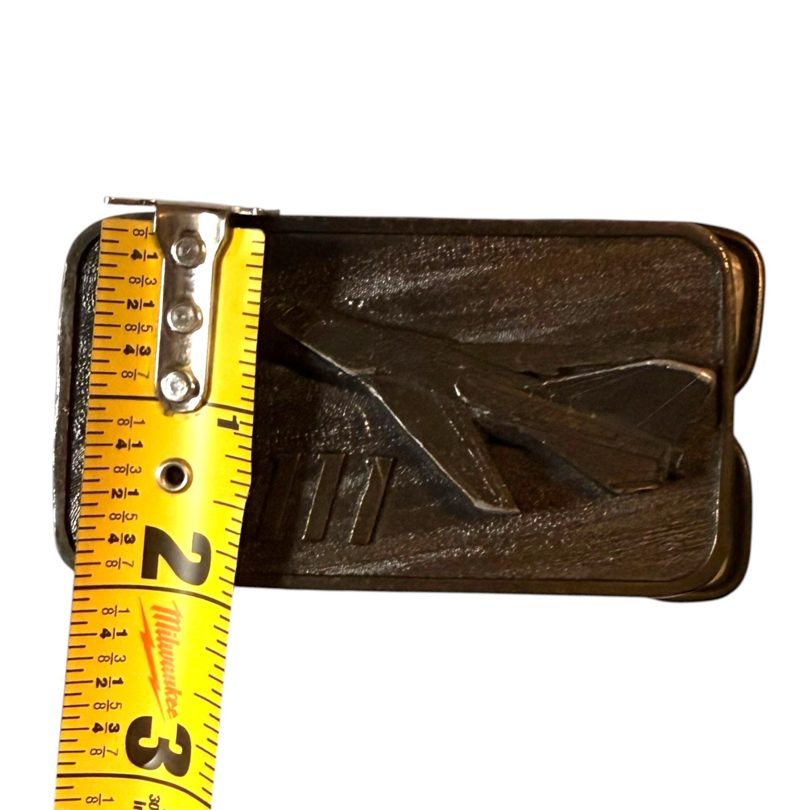 Vintage 80’s Buckle Connection Belt Buckle Brass FB-111 Fighter Jet Relief