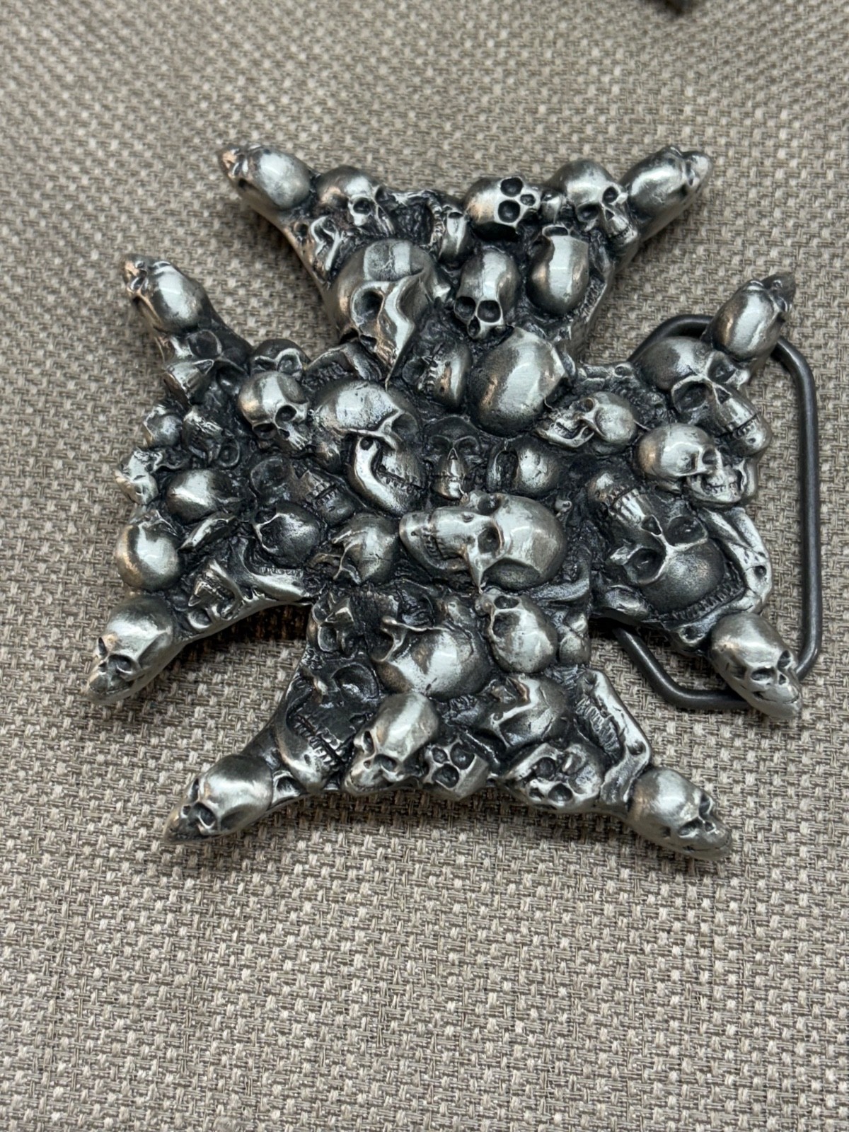 Skull & Cross Belt Buckle # 4640 Great American Products Texas Skulls