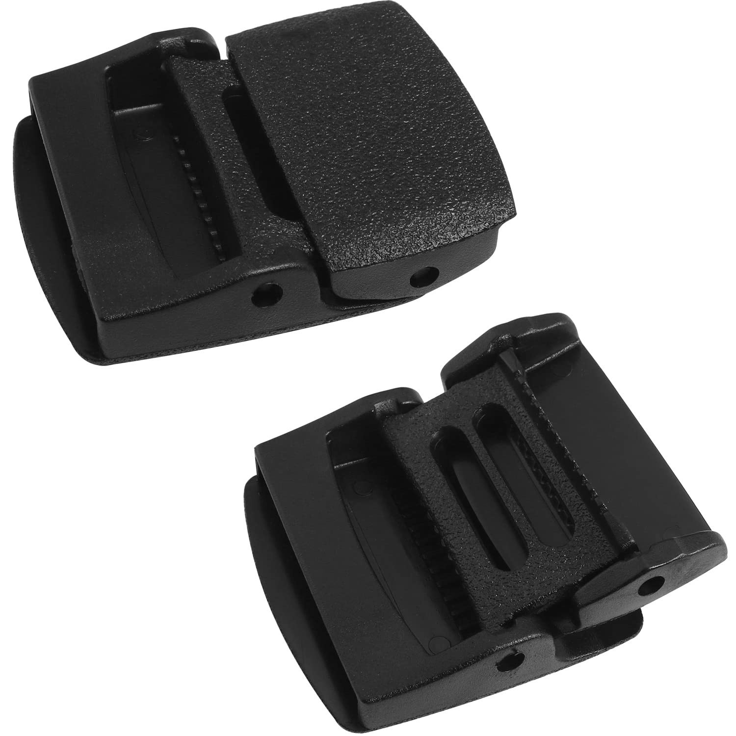 LUORNG 38cm Plastic Buckle 4PCS Black Nylon Canvas Web Belt 58×46.5mm,