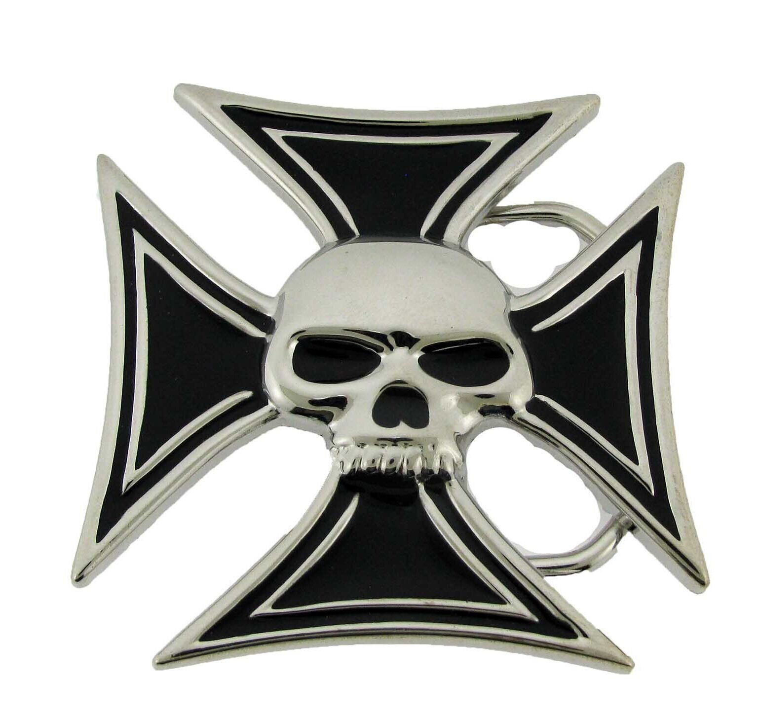 Skull Belt Buckles Black Metal Halloween Party Costume Chopper New Men Women