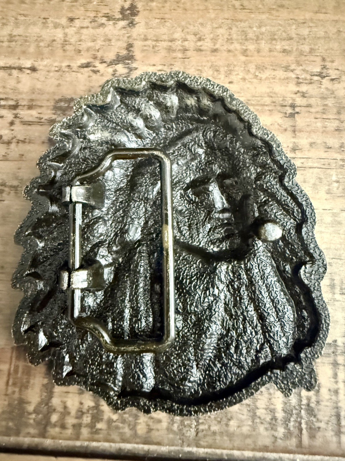 Indian Warrior Chief Belt Buckle Western Cowboy Native American Metal Enamel