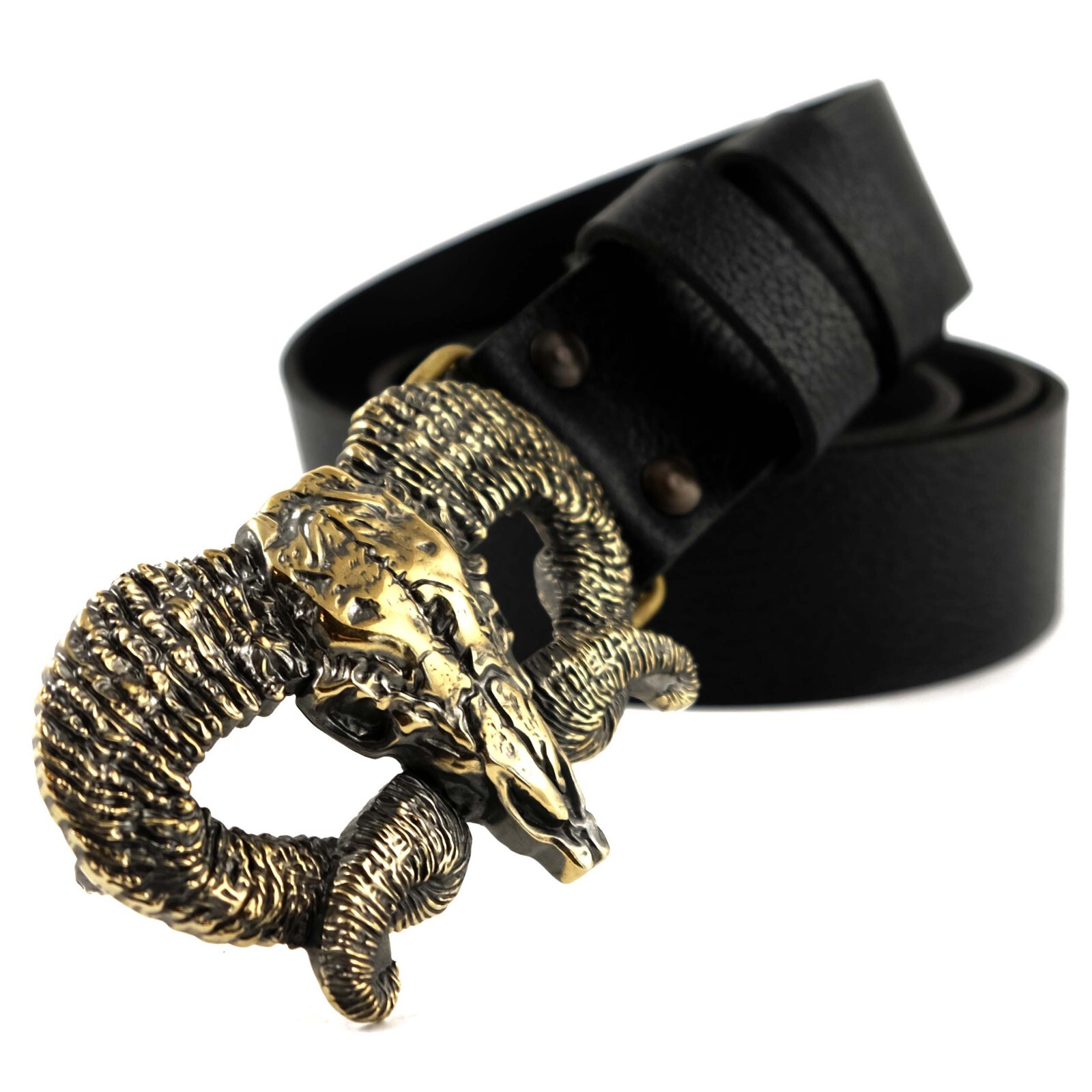 Ram Skull brass buckle, Bighorn wild west buckle, Mouflon tribal Trophy Skull