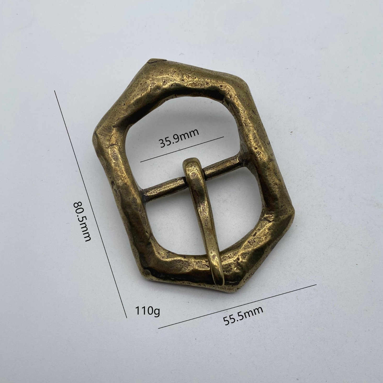 Antique Copper Casted Buckle,Retro Brass Plain Buckle