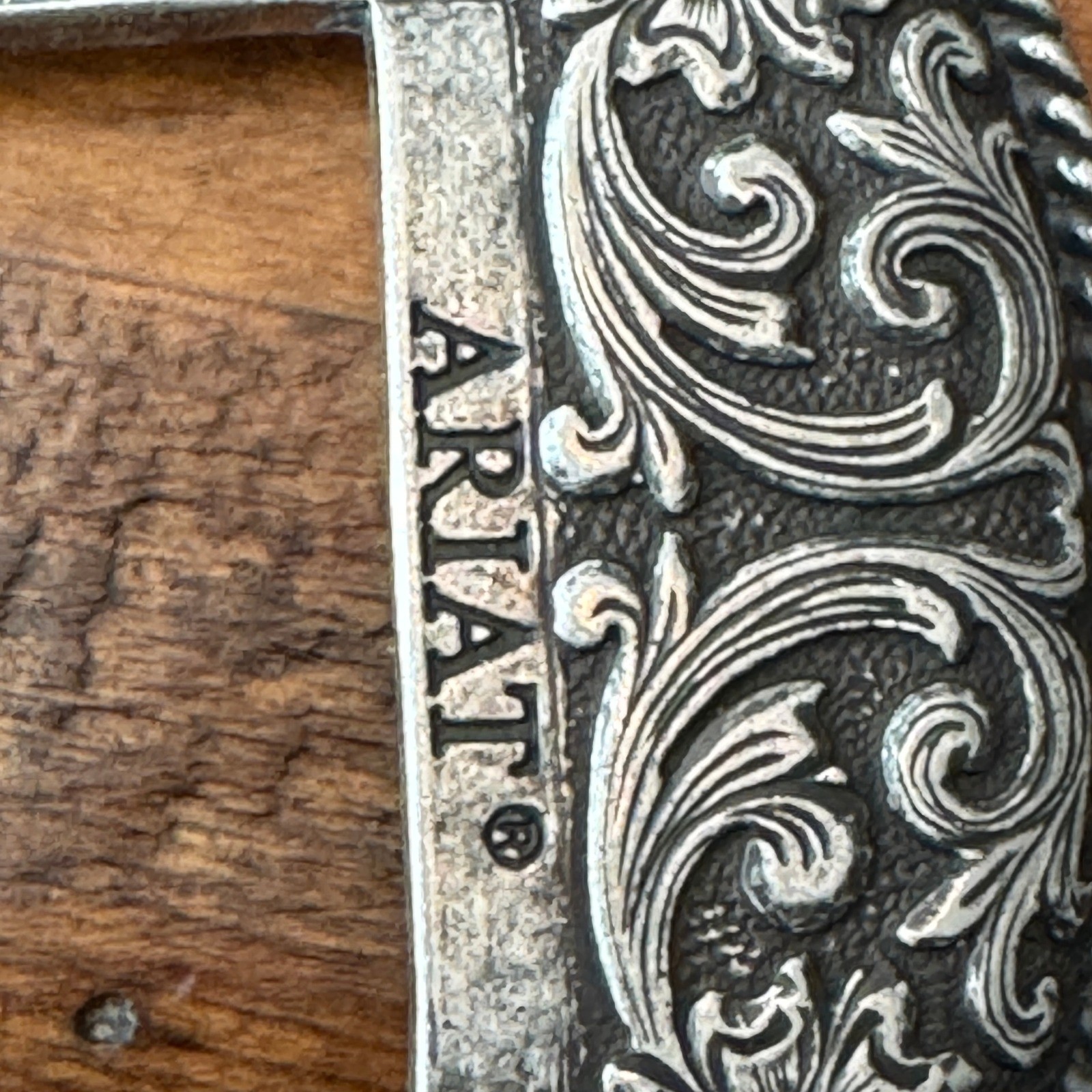 Ariat Western Floral Scroll Silver Tone 2007 Limited Edition Belt Buckle