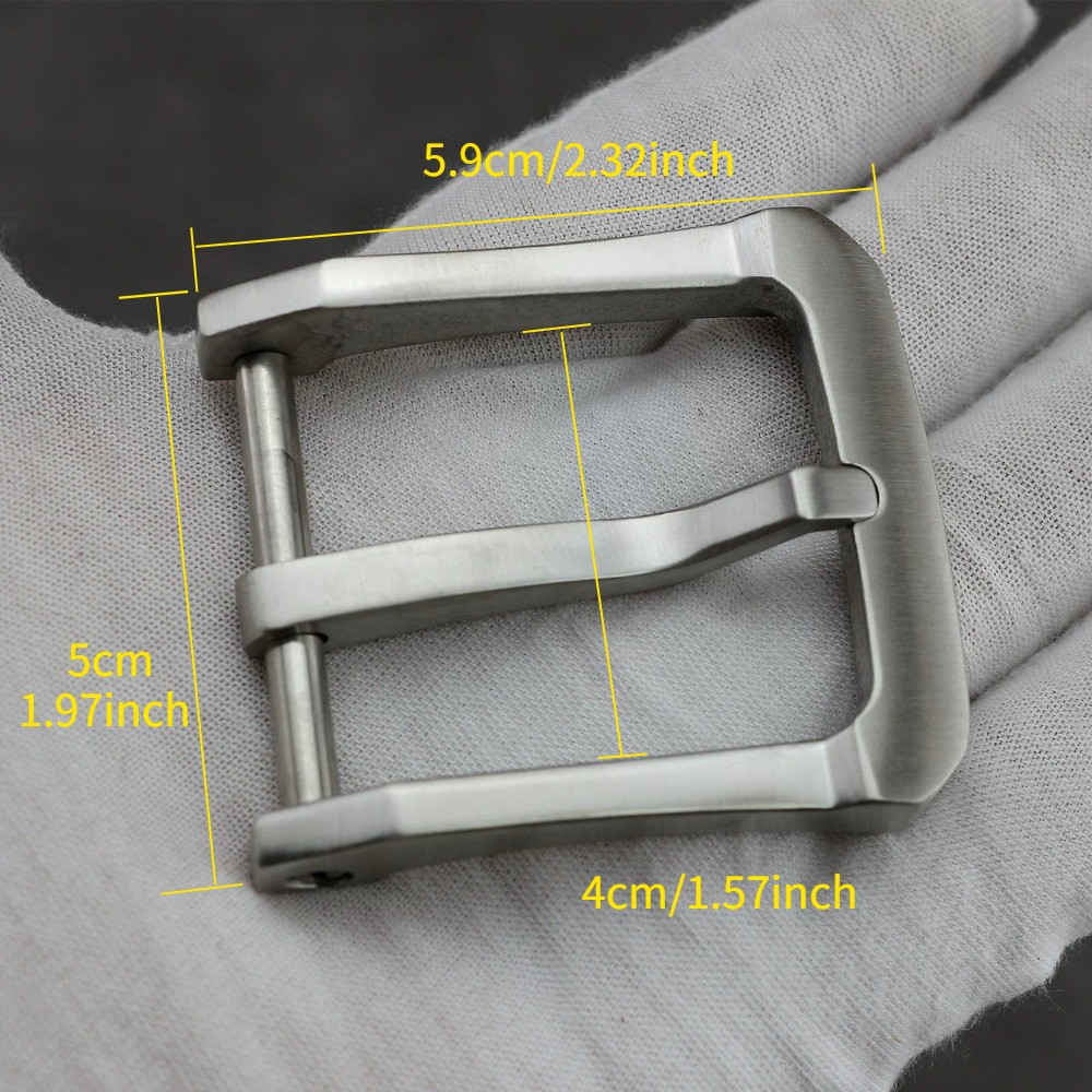 Stainless Steel Single Prong Belt Buckle Removable Clip for 3.8cm Wide Belt
