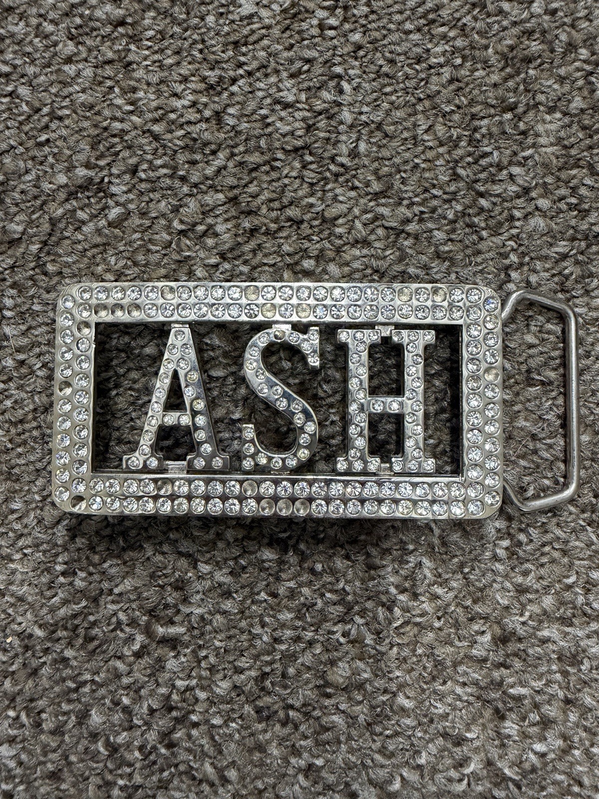 ASH Custom Personalized Name Belt Buckle SKU:J